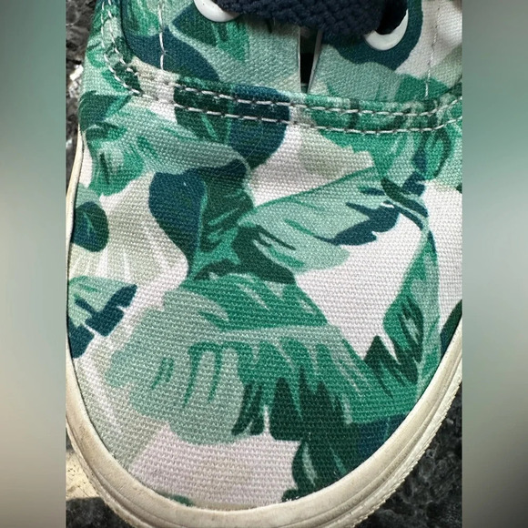 Vans Leaf Me Alone Palm Leaf Print Lace Up Low Profile Sneakers Women’s 8 Shoes - Picture 4 of 11